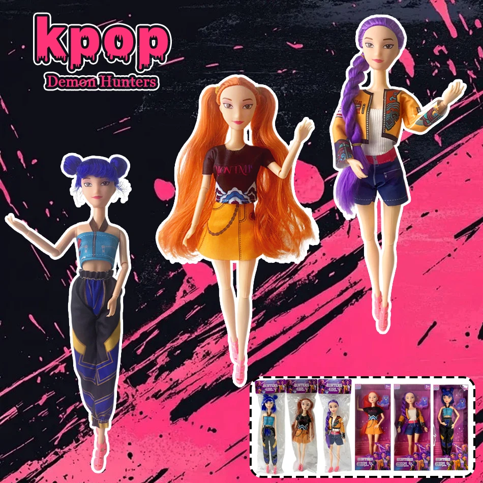 2025 أنيمي جديد KPop شيطان الصيادين muñeca فينيلو juguete رومي ميرا زوي شخصية فينيلو ماسكارا estatuilla ريجالو دي كومبليانوس