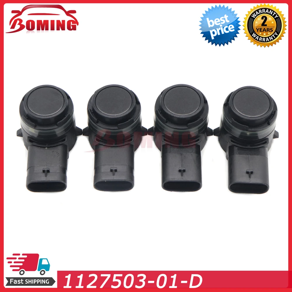 4Pcs PDC Parking Sensor Bumper Reversing Radar 1127503-01-D For Tesla Model 3 Y 112750301D 1127503-12-B 112750312B 1127503-12-C