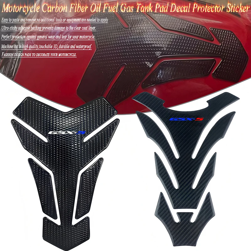 For GSXS 750 950 1000 GT 1000GT GSX-S GSXS750 GSXS950 GSXS1000 Carbon Fiber 3D Oil Fuel Gas Tank Pad Decal Protector Sticker