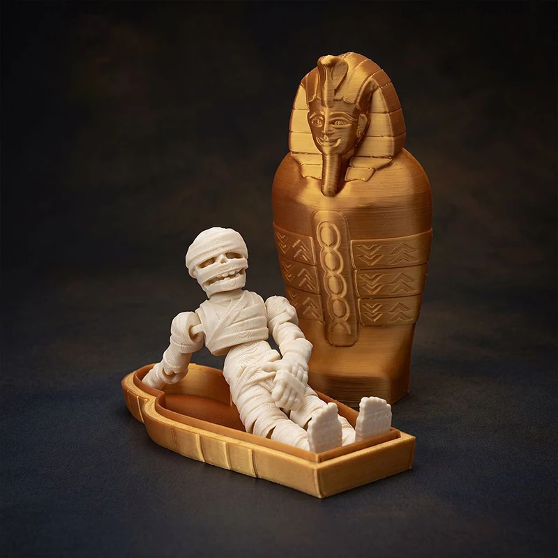 3D Printing Mummy Ornament Suit Anthropoid Coffin Pla Ancient Egypt Pharaoh Movable Desktop Study Handicraft Sandplay Props‌