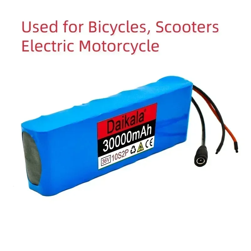 10S2P 36V30000mAh Rechargeable Lithium Ion Battery  42V 500W, Used for Bicycles, Scooters Electric Motorcycle