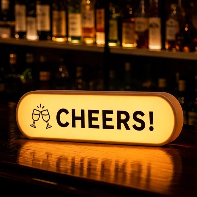 Custom Desktop Light Box USB Desk Lamp Acrylic Lightbox LED Frame Coffee Sign Custom Content Lightbox Table Decor Signage