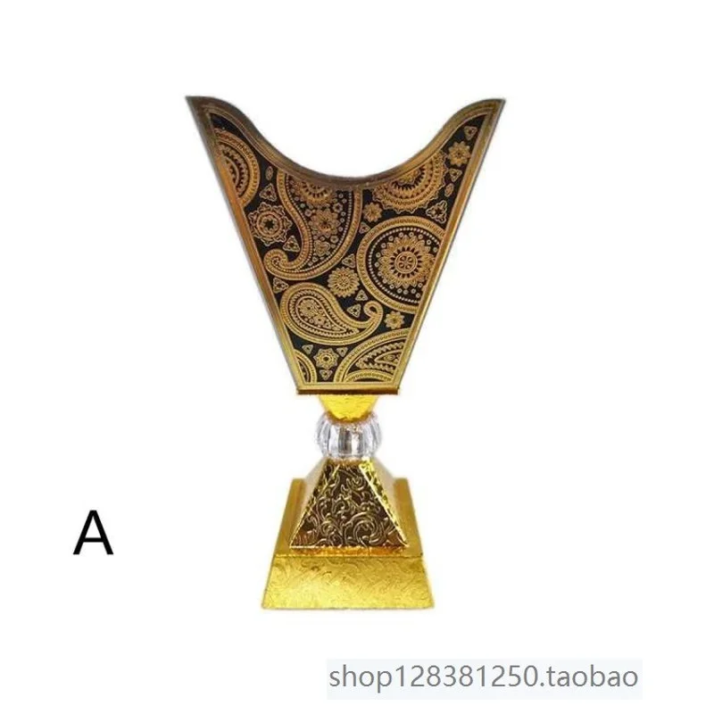 Arabic Incense Burner Fragrance Diffuser Aromatherapy Golden Incense Sticks Holder Living Room Encens Porta Incienso Home Decor