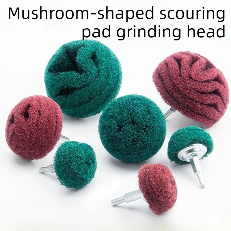 Mushroom Shaped Non-Woven Polishing Wheel with Shank for Wood Metal Brushing Finishing Abrasive Tool