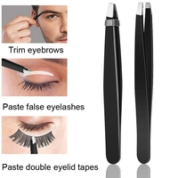 Tweezers For Eyebrows Facial Hair Tweezers  Women Slant  Flat  Pointed Knife-shape Slant  With Comb 5Types