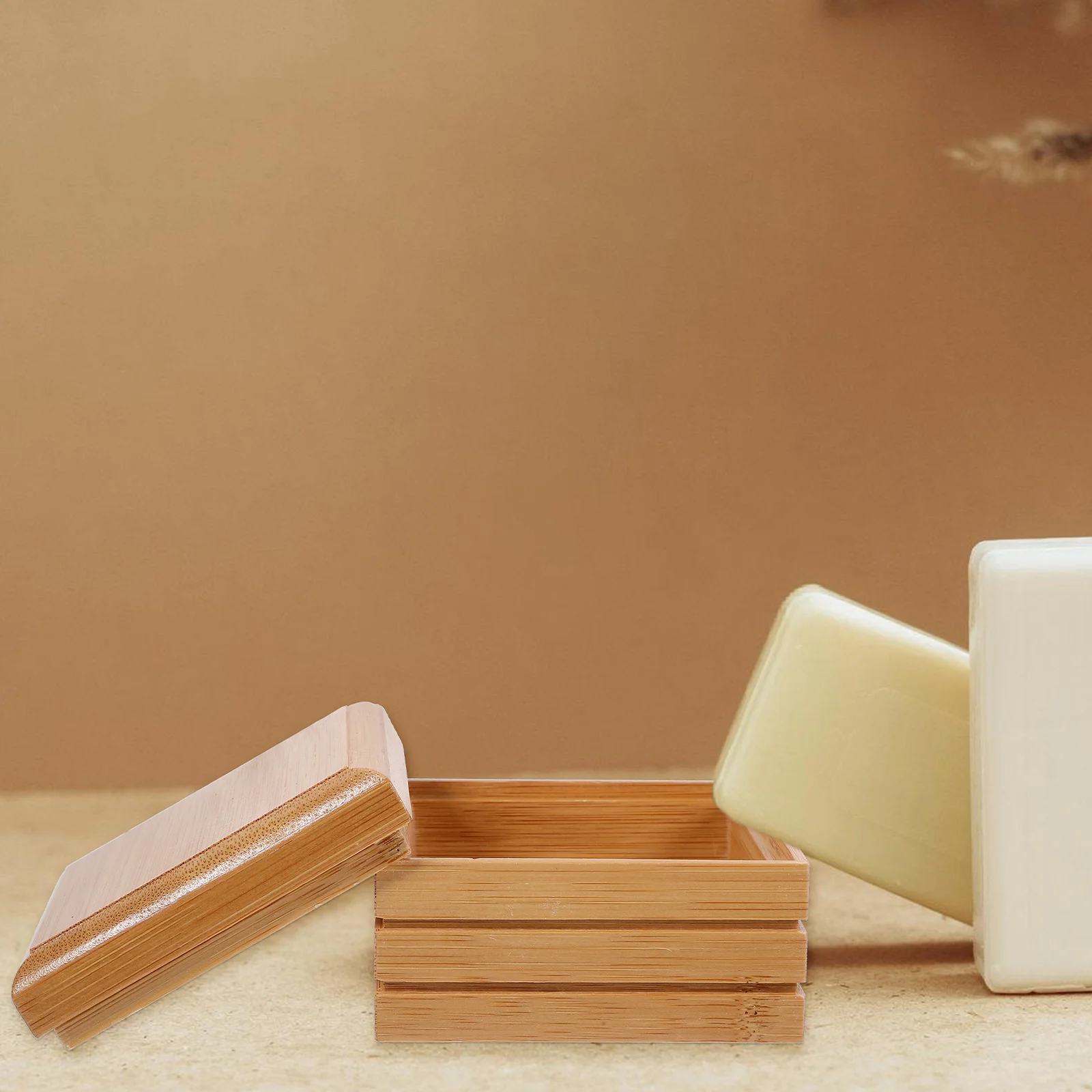 

Wooden Soap Dish Draining Rack Multi-Functional Bathroom Kitchen Decorative Storage Tray Modern Design Wood Soap Dish