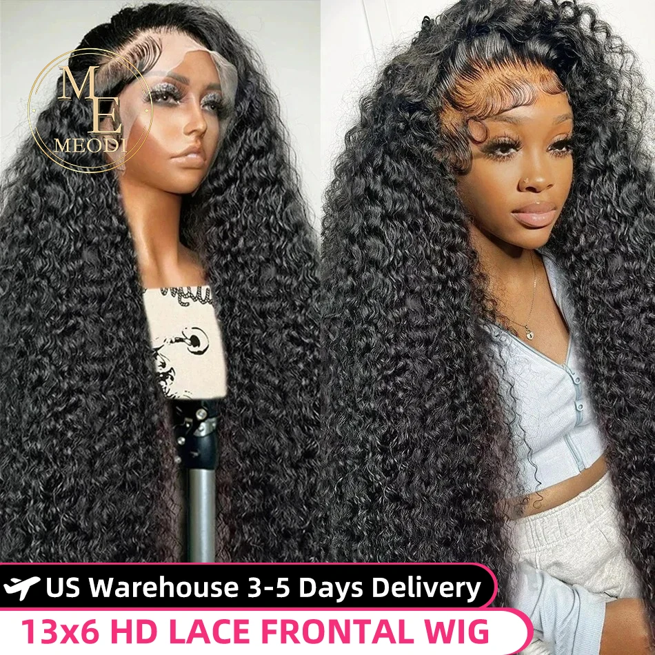 40 Inch Deep Wave 13x6 Hd Curly Lace Front Human Hair Wigs 360 Pre Plucked Lace Wig 13x4 Water Wave Lace Frontal Wigs For Women