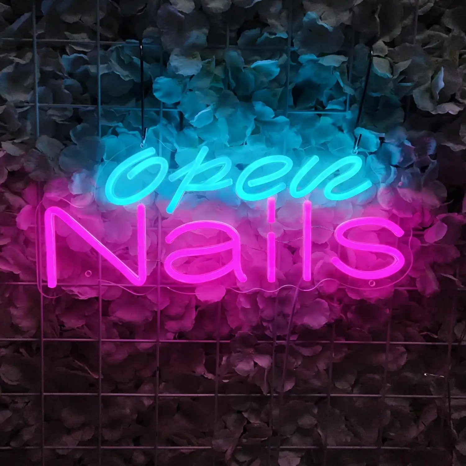 Nails Open Neon Signs for Wall Decor Open Neon Lights for Bedroom Led Signs Suitable for Nails Shops Hair Salon Art Unique Gift