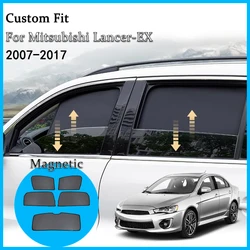 Parasol magnético para ventanas de coche, visera opaca de malla, protección UV, cortina de coche para Mitsubishi Lancer-EX Lancer EX 2007- 2017