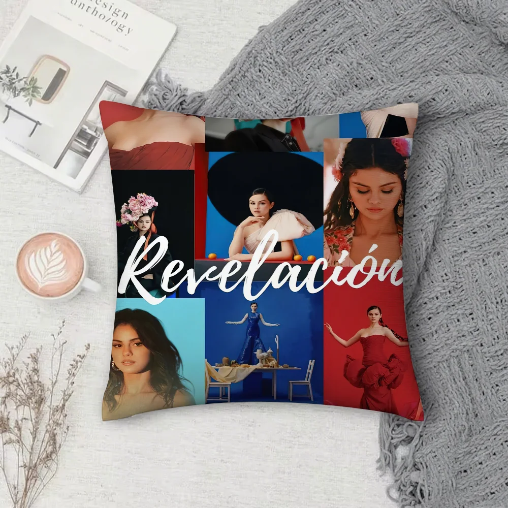 المغني سيلينا غوميز قلت أنا أحبك أول كيس وسادة مربع على الوجهين الطباعة قصيرة أفخم غطاء وسادة أريكة وسادة