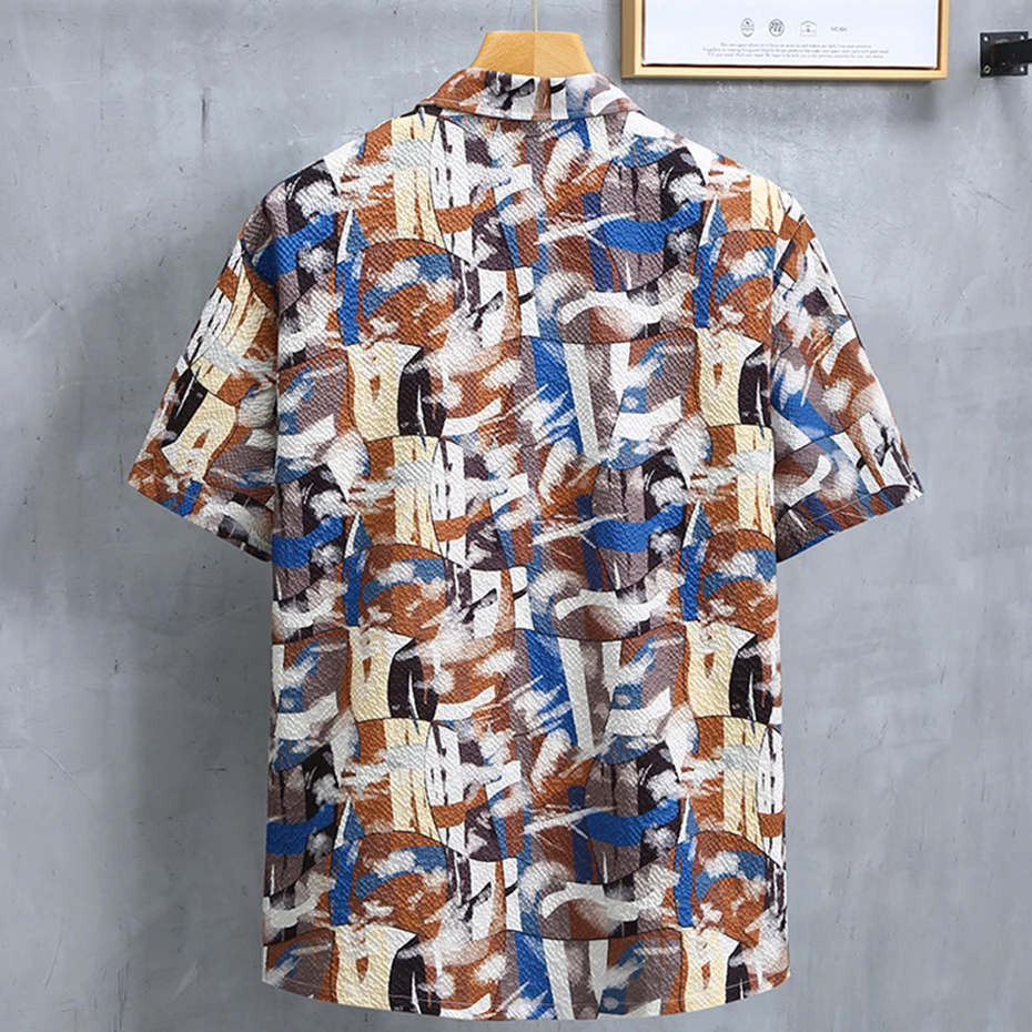 Summer Shirts Men Plus Size 10XL 11XL Hip Hop Fashion Short Sleeve Shirts Male Big Size 11XL Stretch Shirt