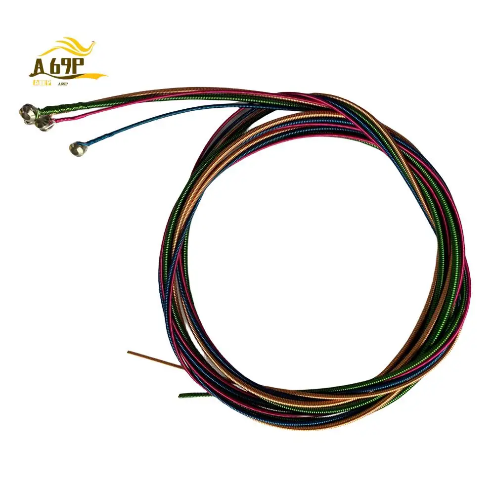 

A69P-4 String Electric Bass String Set Guitar Bass Strings Colorful Guitar Strings Replacement