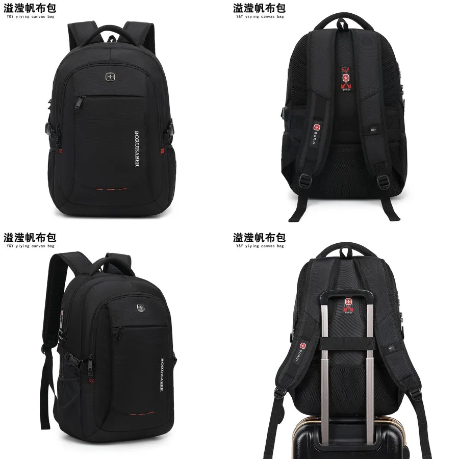 

【New style】Business backpack for men and women's casual nylon waterproof travel student computer schoolbag with combination loc