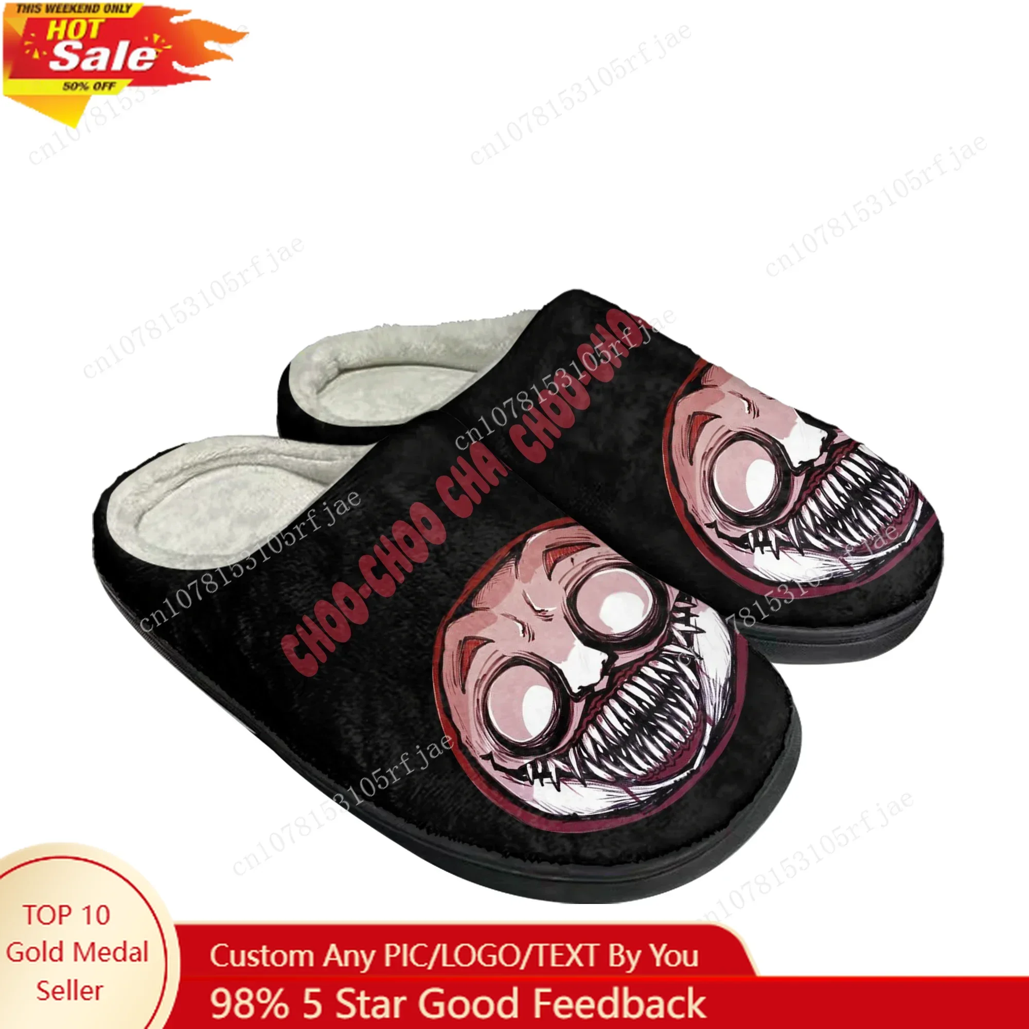 

Choo Choo Charles Home Cotton Slippers Cartoon Game Men Women Teenager Plush Bedroom Casual Keep Warm Shoes Tailor Made Slipper