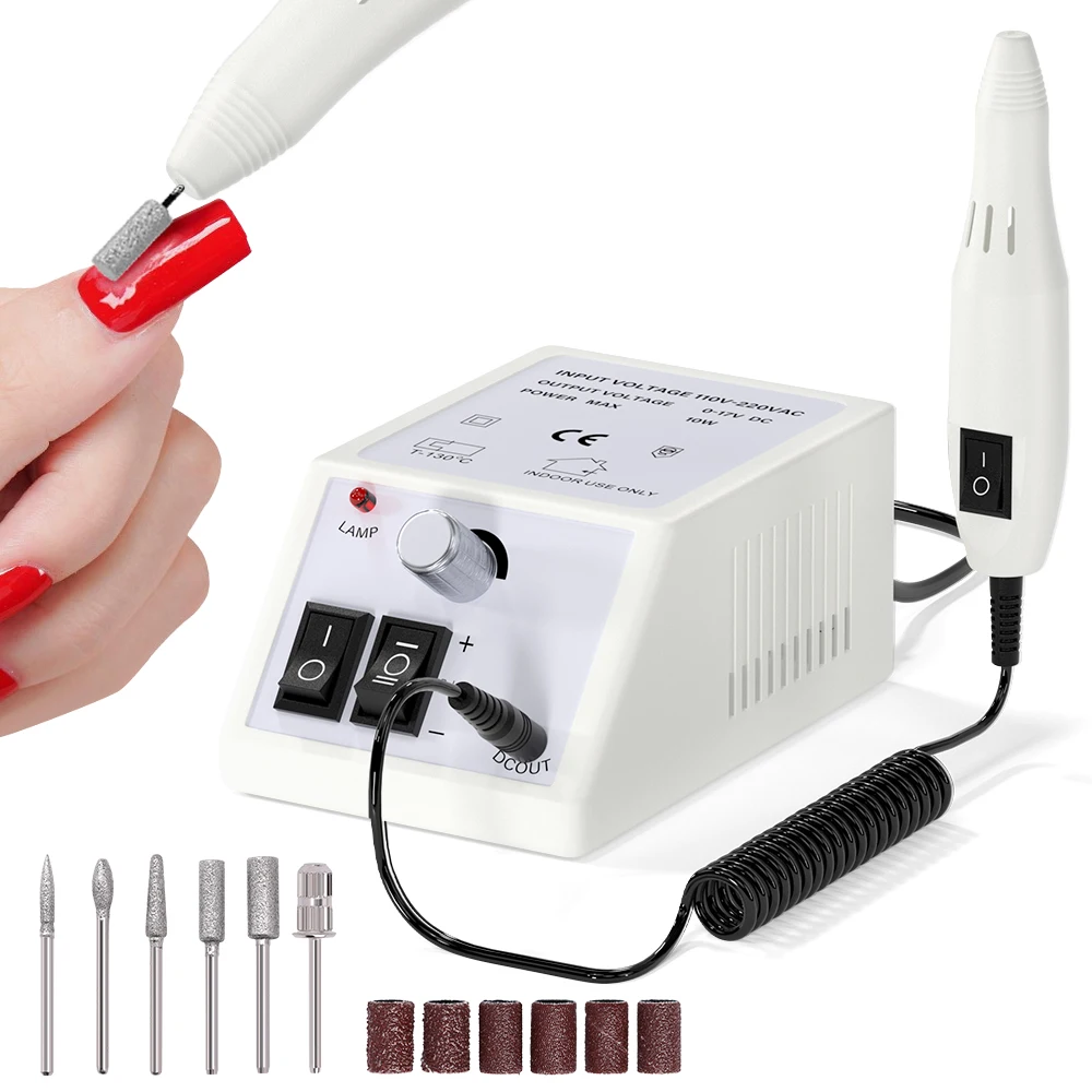 LULAA Nail Drill Electric Apparatus For Manicure With Milling Cutters Drill Bits Set Home Salon Manicure Equipment Tool