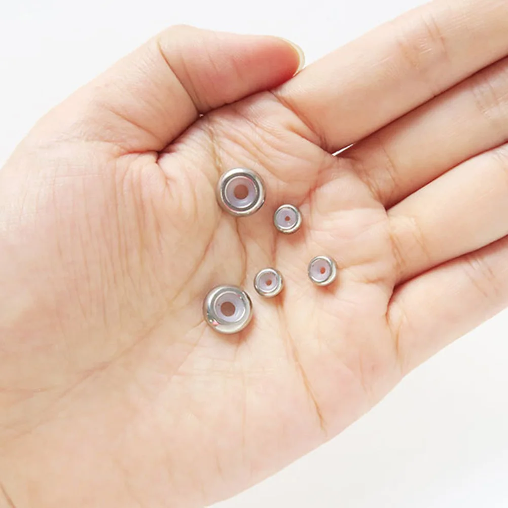 

20 Pcs Jewelry Stainless Steel Positioning Buckle Spacer Pendants DIY Vintage Spacers Beads Silver