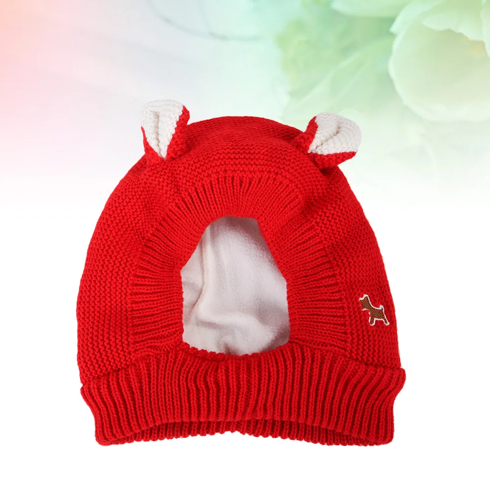 Rabbit Ear Pet Hat Dog Winter Knitted Soft Comfortable Festive Christmas Birthday Photo Props Pet Supplies Dog Hats