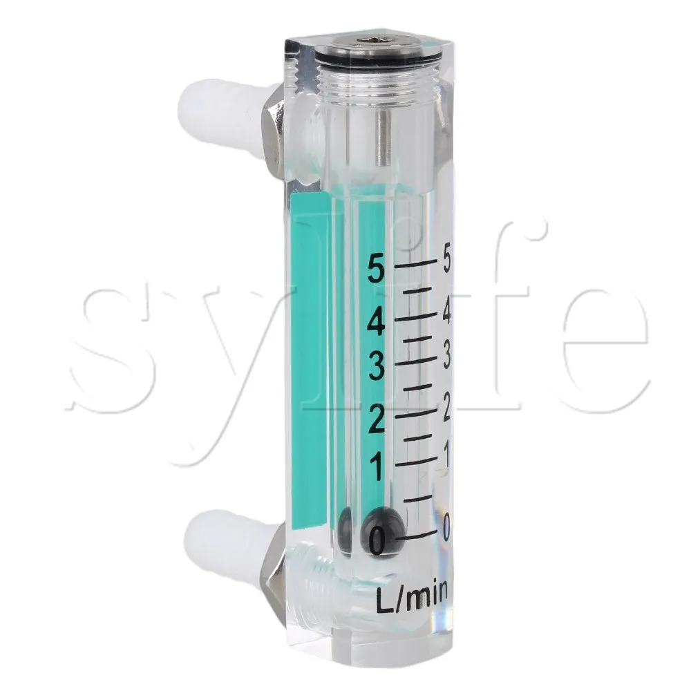 LZQ-1 Oxygen Flow Meter 0-5LPM Acrylic Metal Fitting Gas Air Flowmeter