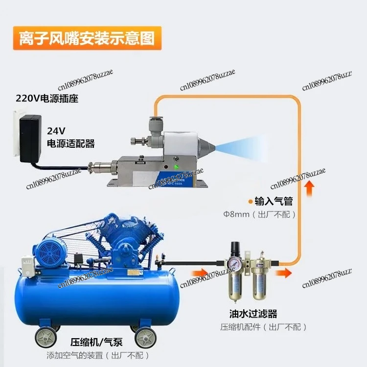 

ZFC-988A High Frequency Ion Air Nozzle Static Elimination Neutralizer To Remove Static Electricity