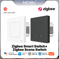 MOES Tuya ZigBee3.0 Star Ring Smart Push Button Switch/Scene Switch Smart Life APP Remote Control Works with Alexa Google Home