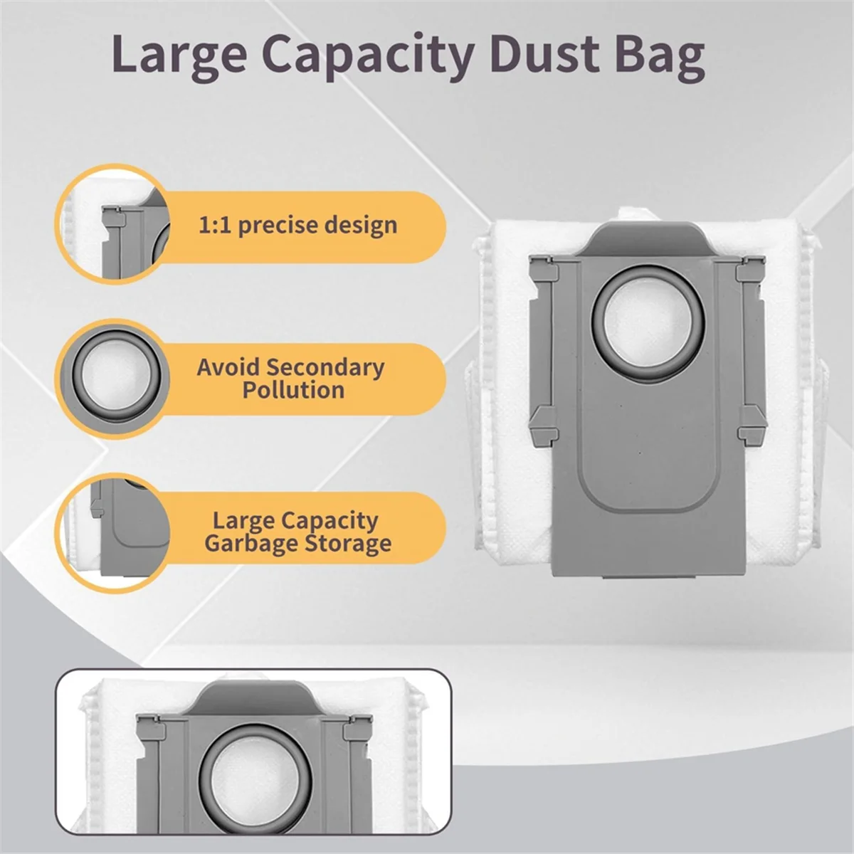 لـ Roborock Qrevo Curv، ملحقات مكنسة الروبوت بحافة كريفو، فرشاة جانبية رئيسية، فلتر Hepa، أكياس غبار من القماش