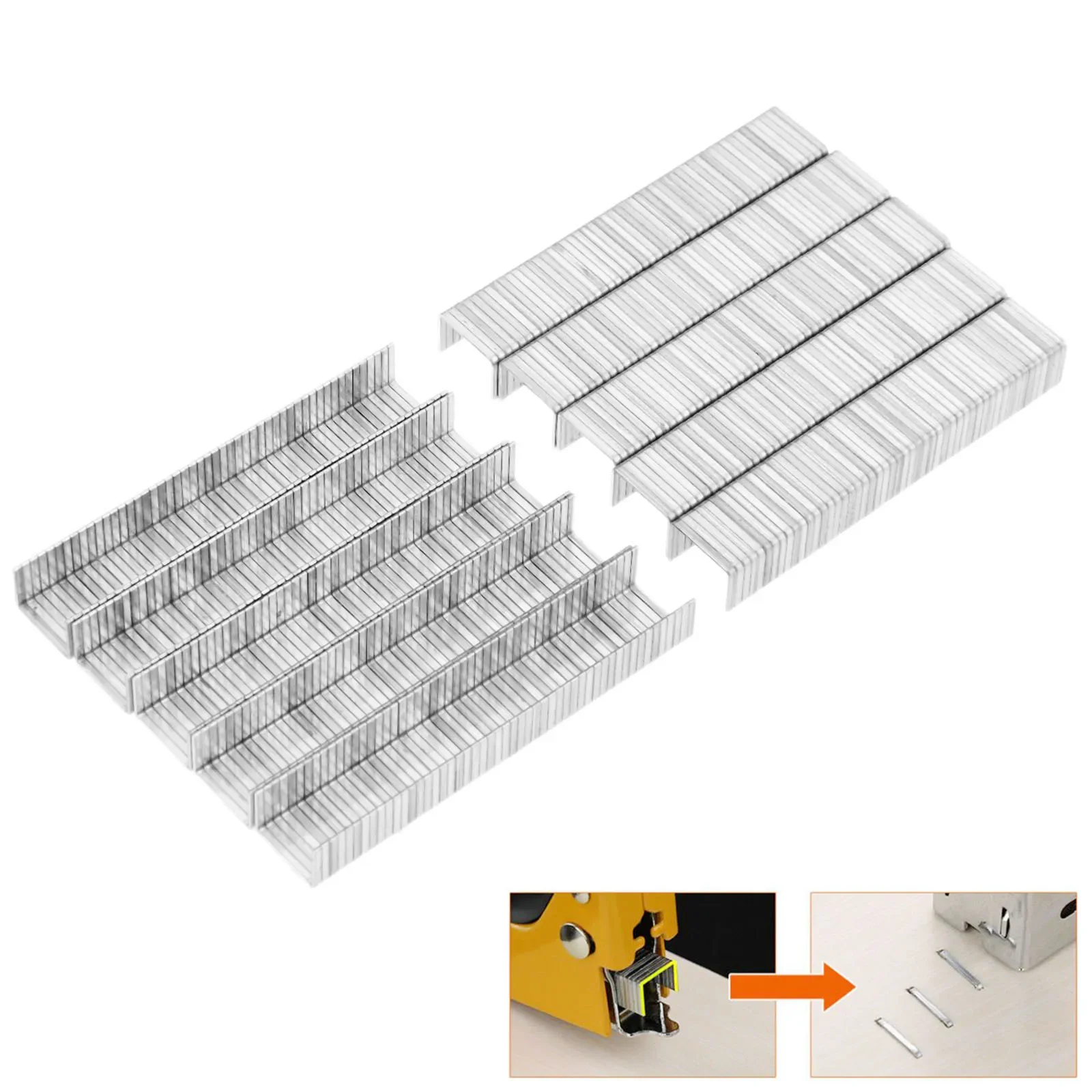 1000Pcs/Box 8mm U-Shape Door Type Nails Staples for 3 Way Manual Staple Machine Gun Nailer Woodworking Advertising Special Nails