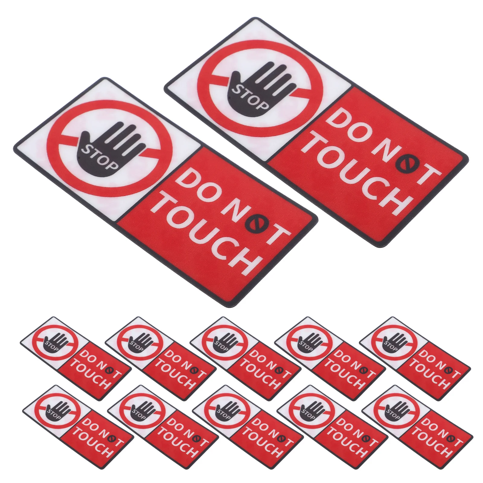 

12pcs Do Not Touch Warning Stickers Self Adhesive Safety Caution Label Decals Waterproof For Office Factory School Lab Machine