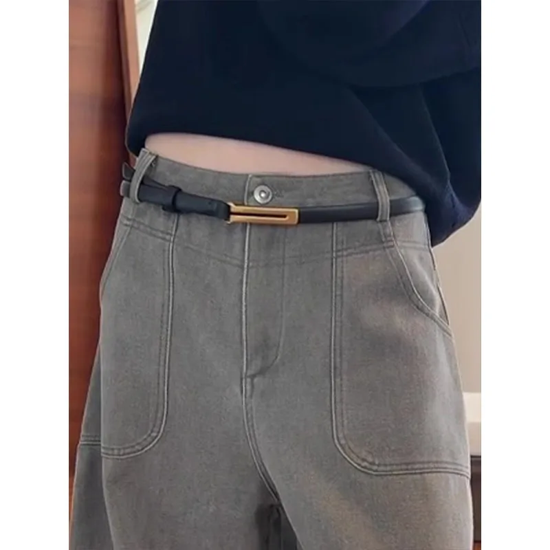 Y2K 빈티지 워시 여성 카고 진 하라주쿠 시미타르 와이드 레그 아메리칸 레트로 데님 팬츠 배기 바지 갸루 스트리트웨어