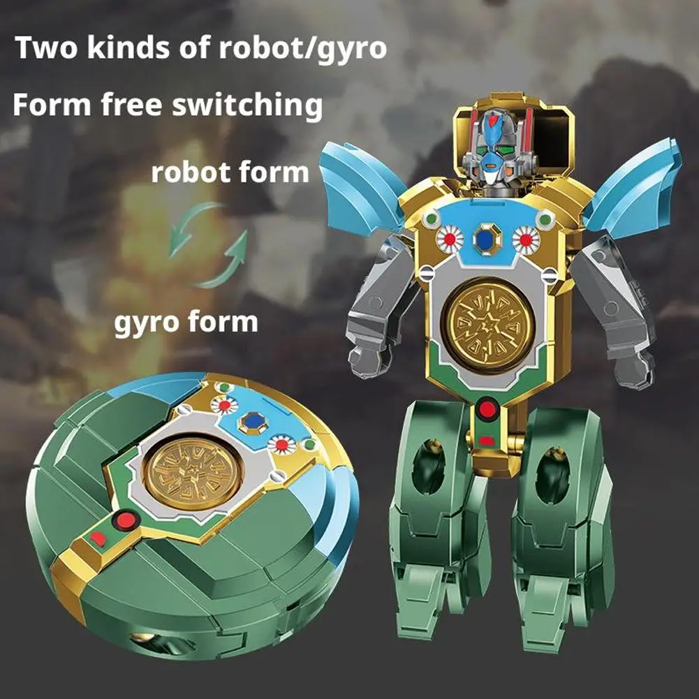 Creatieve decompressie valbestendig vingertop roterende gyroscoop mechanische vervorming robot kinderspeelgoed jongen cadeau