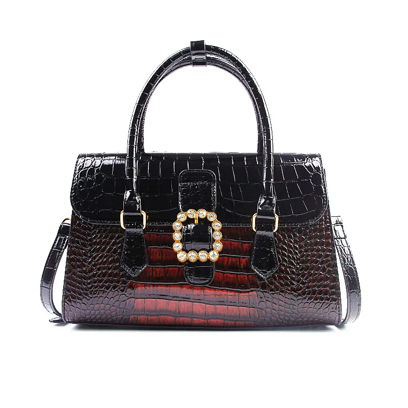 

2024 new crossbody bag, hand-held shoulder bag, women's crocodile pattern large capacity fashionable women's bag