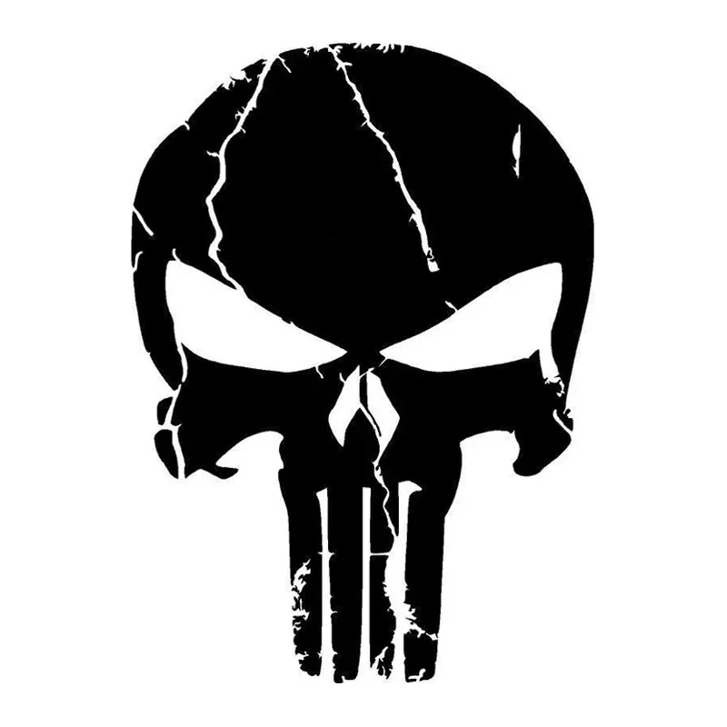 

Car Stickers Funny Skull Graphics PVC Car Decoration Accessories Stickers Creative Waterproof Sunscreen Black/white,16cm*12cm