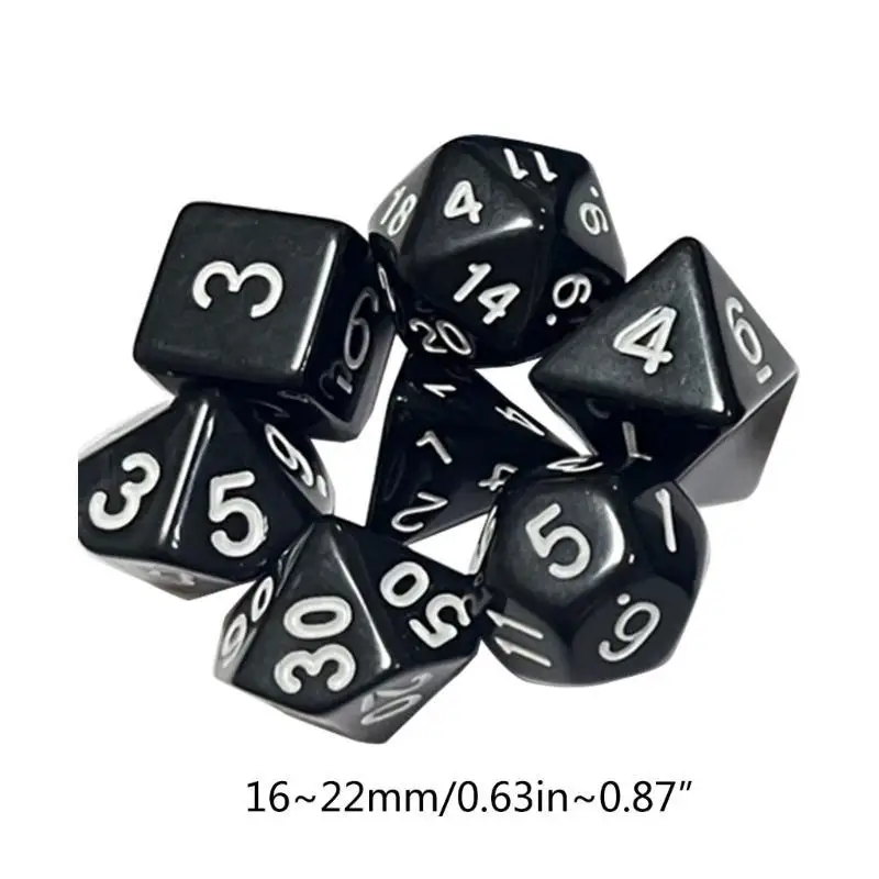 652F DND-DICEセット7-Die PolyHedral RPG-DiceセットSharp-Edges for Galaxy-Series