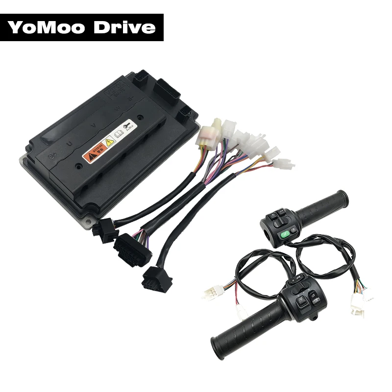 

VOTOL EM70 Controller 48V-72V 70A Peak 230A 1KW-2KW with T08 Hall Throttle For Electric In-Wheel Hub Spoke Mid-Drive Motor