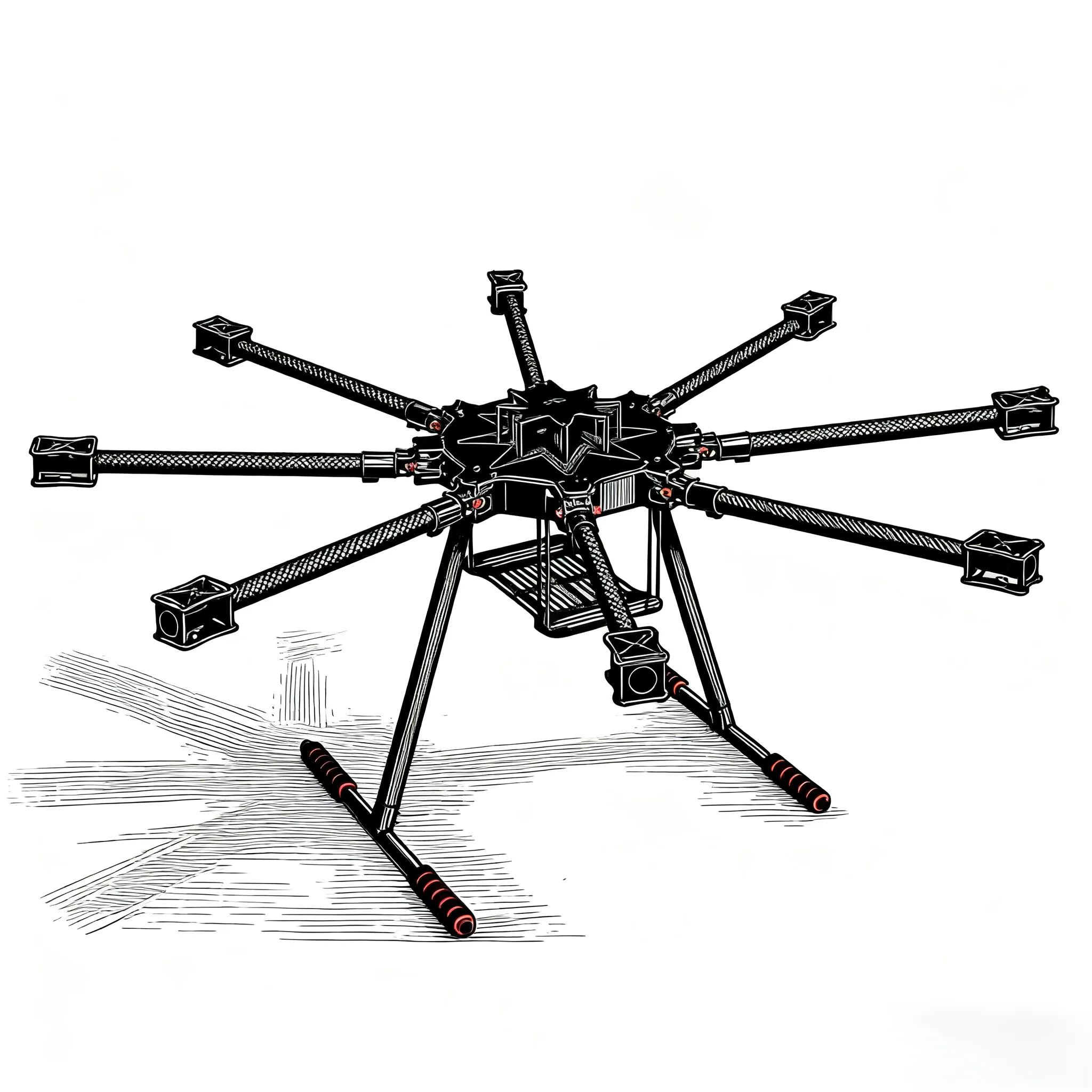 Angeltoy LX1100 Full Carbon Fiber 1100mm Octa-Rotor Frame BLHELI 40A ESC 2.4.8 M8N Flight Comtrol Set D4114 Motor