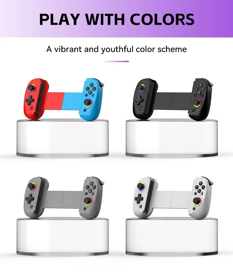 BSP D8 RGB tablet Controller Wireless handle for Switch game Bluetooth stretching Joystick For P3 P4 Android IOS gamepad