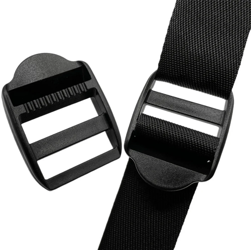 10pcs Ladder Lock Slider Plastic Buckles Belt buckle Backpack Straps Webbing 15mm-50mm Black