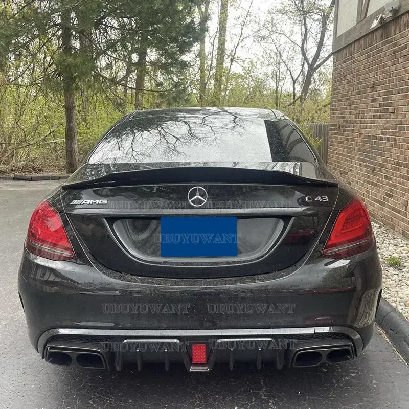 Rear Spoiler Wing Tuning Accessories Racing Trunk Boot Lip For Mercedes Benz C W205 and C63 C43 4Door 2014-2021