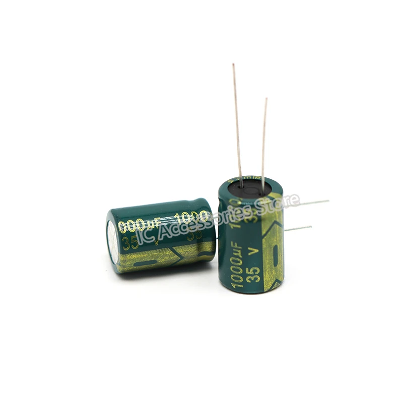 30pcs 35V1000UF volume 13X20MM high frequency low resistance long life electrolytic capacitor 1000UF 35V