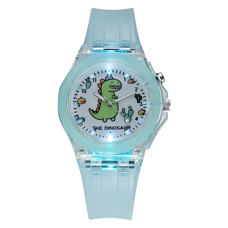 Reloj para niños, relojes bonitos de dibujos animados, correa de silicona luminosa, relojes de pulsera de cuarzo a la moda para niños y estudiantes