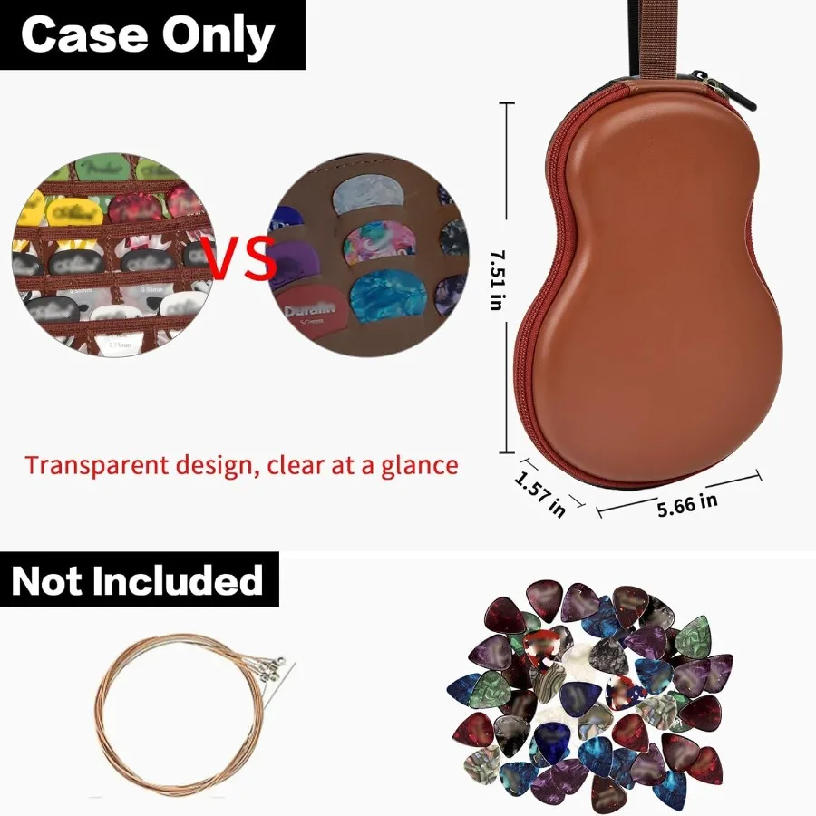 حافظة حامل اختيار الجيتار ANKHOH متوافقة مع حاجز لـ Acoustic ChromaCast D'Addario JIM DUNLOP Bolopick UNLP MUSICAL INSTRU