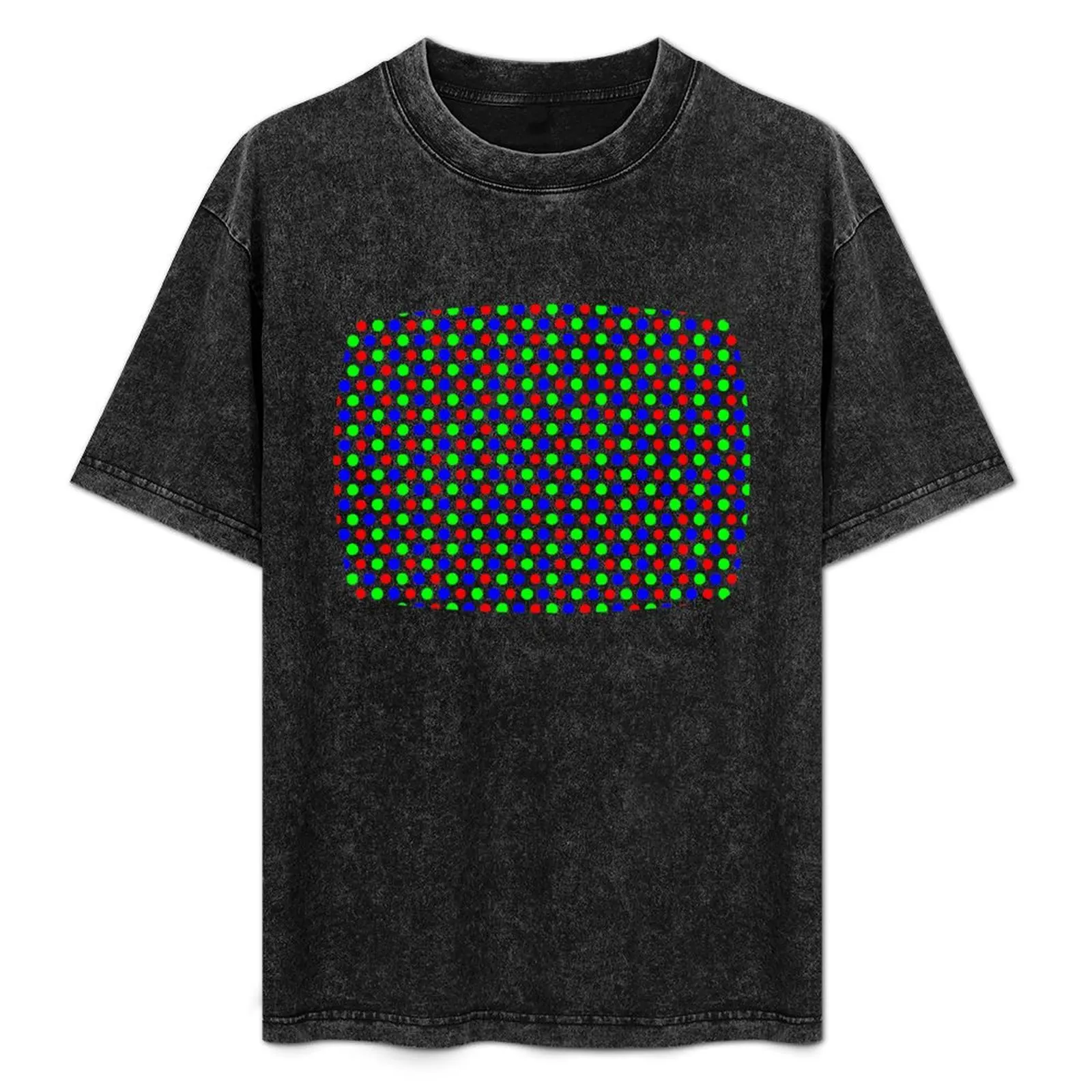 

CRT shadow-mask pattern T-Shirt Casual Minimalist Short Sleeve Top