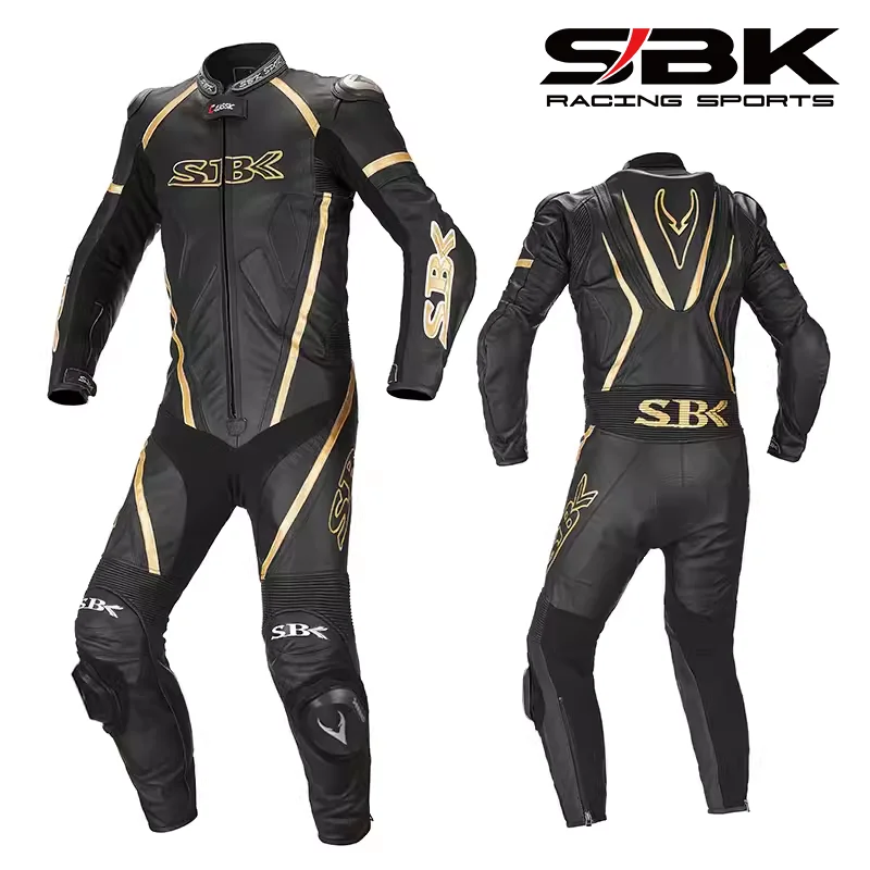 

SBK Jumpsuit Leather Jacket Racing Suit Motorcycle Riding Suit Men's Anti Fall Heavy Machinery Four Seasons 오토바이 슈트