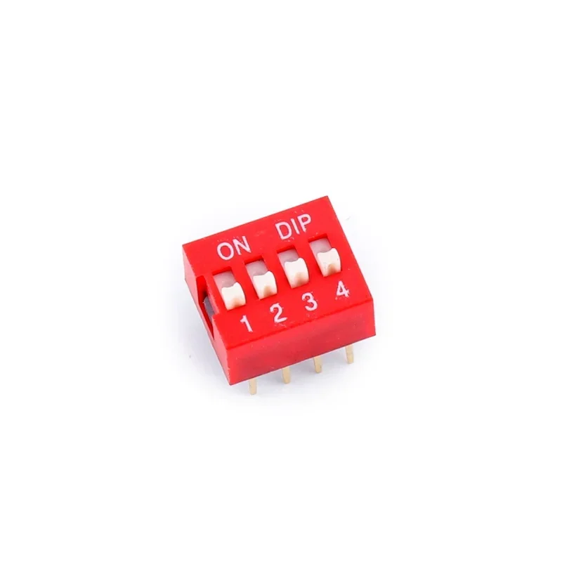 5PCS Slide Type Switch Module 1P 2P 3P 4P 5P 6P 7P 8P 9P 10P 12 Bit 2.54mm Position Way DIP Red Pitch Toggle Snap