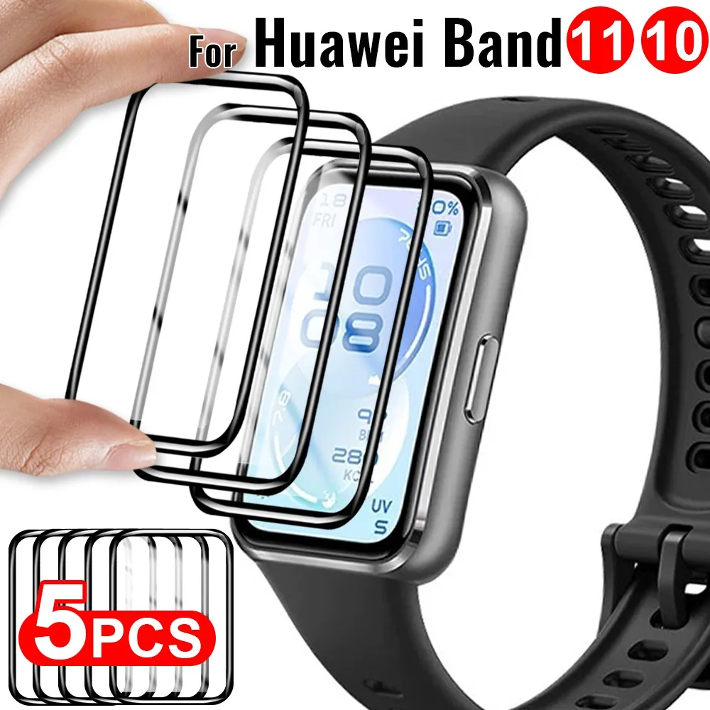

1-5 шт. защитных пленок для экрана Huawei Band 11, 11 Pro, 10, 11Pro, 9D, изогнутые, с полным покрытием, защита от царапин