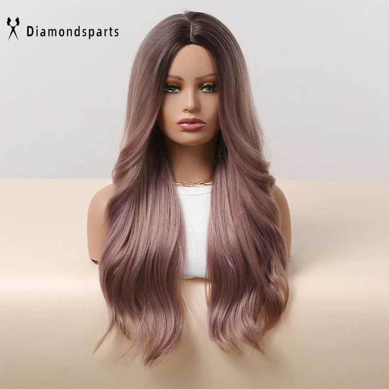 Pelucas sintéticas largas de la onda del cuerpo del gris púrpura del Ombré para la fiesta diaria de las mujeres