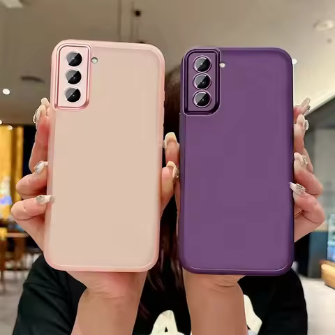 Transparent Soft Case For Samsung Galaxy S24 S23 S22 Ultra S21 FE A15 A25 A35 A55 M53 M33 M15 M35 M55 M34 5G Camera Lens Cover