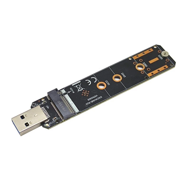 

Dual Protocol M.2 NVME To USB 3.1SSD Adapter,M2 SSD To NGFF Converter Card 10Gbps USB3.1 Gen 2 For Samsung 970/For