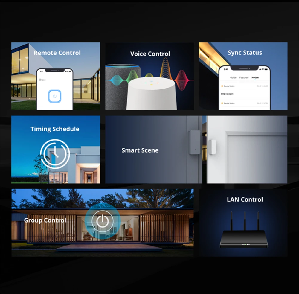 Sonoff-interruptor inteligente inalámbrico r2, módulo de automatización del hogar, Control remoto a través de la aplicación eWelink, Alexa y Google Home