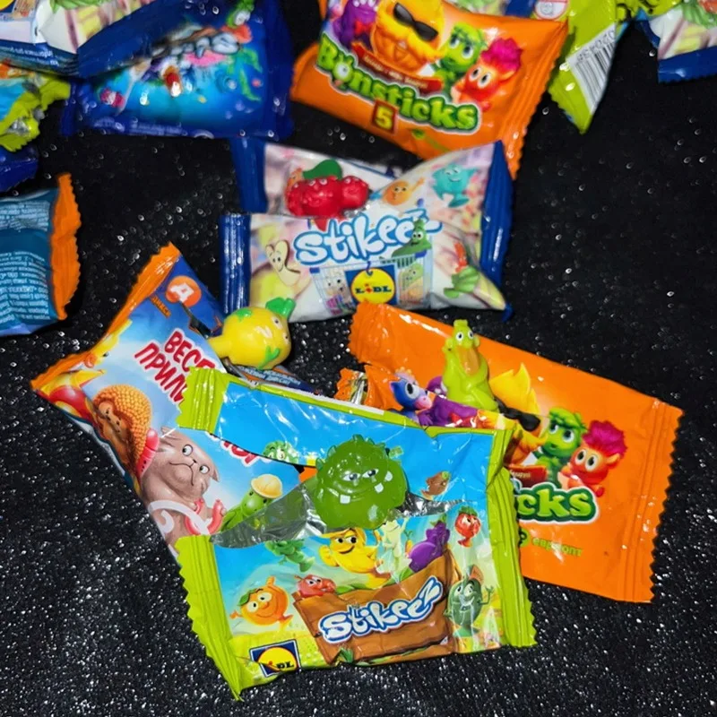 Mini Sucker Elf owoce warzywa chleb lalki śliczne Coles Stikeez Lidl figurki śliczna kolekcja zabawek dla dzieci