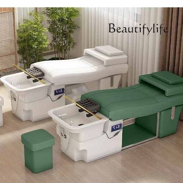 

shampoo bed, beauty ear picking massage bed, special for hair salon Simple and intelligent water circulation hair treatment,